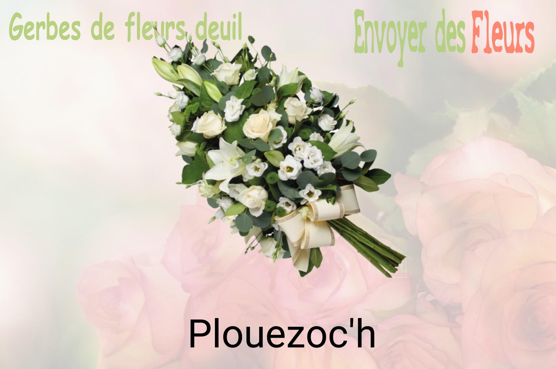Gerbe de fleurs de deuil livrée à Plouezoc'h